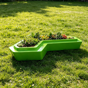 Sièges d'extérieur modernes avec jardinière, mobilier paysager personnalisé en fibre de verre, sièges publics pour les extérieurs des aéroports - Product Image 1