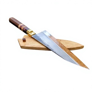 Top-Rated Custom Handmade Damascus Steel Kitchen Chef <b>Knives</b> Carbon Steel Vegetal Cutting <b>Knife</b> with Wooden Sheath - Product Image 5