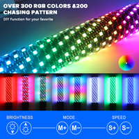Feux de Fouet à Led Drapeau d'Antenne 1FT 2FT 3FT 4FT 5FT Chase App et Télécommande Rgb Feux de Fouet à Led pour Utv Véhicule Tout-Terrain Atv