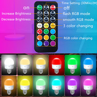 Ampoule Intelligente RVB 7W E26/27/14/12 à Base Magnétique, Rechargeable USB Type-C, Commande à Distance Tactile ou par Application Bluetooth, pour Lampes Murales et de Table