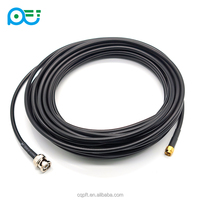 Câble de raccordement coaxial RF RG58 BNC mâle à angle droit vers BNC femelle 50 Ohm, câble d'extension BNC pour radio, oscilloscope et test