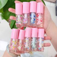 Huile à lèvres de luxe en gros 6ML avec étiquette et emballage personnalisés, hydrate en profondeur les lèvres sèches, mini huile à lèvres portable
