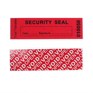 Étiquette de sécurité personnalisée rectangulaire anti-effraction, autocollant adhésif anti-contrefaçon - Product Image 2