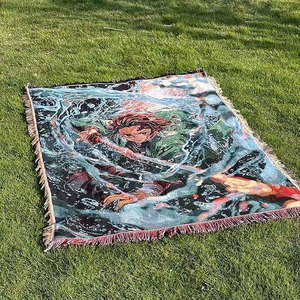 Custom Anime Tapestry Woven Jacquard Camping <strong>Blanket</strong> Throws OEM/ODM Moisture-Proof <strong>Picnic</strong> Mat Woven Jacquard Tapestry - Product Image 5