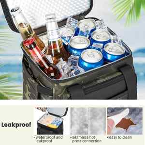Sac à déjeuner isotherme à double compartiment réutilisable, en polyester imperméable, sac isotherme de 15 L pour le travail, les pique-niques et les activités de plein air - Product Image 6