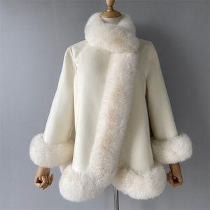 Jxwatcher Vente en gros d'usine Manteau en laine double face à col en <span class=keywords><strong>fausse</strong></span> <span class=keywords><strong>fourrure</strong></span> bon marché Manteau décontracté chaud pour femmes Manteau en <span class=keywords><strong>fausse</strong></span> <span class=keywords><strong>fourrure</strong></span> de lapin doux - Product Image 3