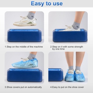 Machine à couvre-chaussures jetables automatique bleue commerciale - Matériau ABS durable, super propre <span class=keywords><strong>pour</strong></span> la maison et le bureau - Product Image 4