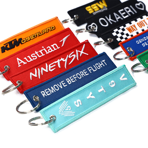 Oem Manufacturer Jet Tag Aircraft Flight Embroidery Woven <b>Keychain</b> Custom Accessories Jet Tag Motorcycle Custom <b>Keychain</b> In Bulk - Product Image 2