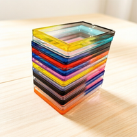 Étui de carte de crédit personnalisé en TPU, motif arc-en-ciel holographique, imprimé par transfert thermique/laser/sérigraphie, anti-rayures, blocage RFID