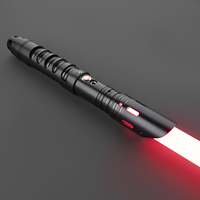 Sabres laser NexusSabers RGB Base Lit XENO3.0 Pixel à double tonalité, changement de couleur infini, charge rapide, poignée métallique avec haut-parleur intégré