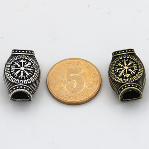 Accesorios de joyería DIY, fábrica de moda, aleación de Zinc, Metal, Bronce Antiguo, brújula nórdica, Runa eslava, encanto Vikingo, cuentas para el <span class=keywords><strong>pelo</strong></span> y la barba - Product Image 6