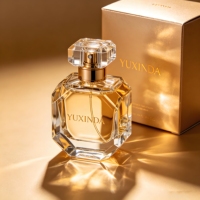 Flacon de parfum carré de luxe pour homme, transparent, avec capuchon en zamac, vide, 30ml 50ml 100ml, en verre, avec boîte cadeau