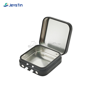 Tùy chỉnh in hình chữ nhật bản lề hộp thiếc cấp thực phẩm Kẹo Bạc Hà Cookie bao bì container với nắp hình chữ nhật màu đen <span class=keywords><strong>tins</strong></span> - Product Image 5