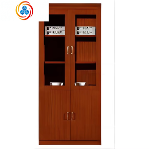 Solution de rangement durable au design moderne personnalisé, armoire de classement à double porte en métal ou en bois avec verre pour la maison, le bureau ou l'école - Product Image 6