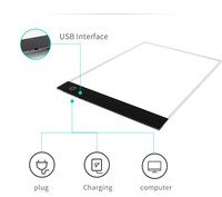 Bloc-notes de dessin A4 Led Light Luminous Board Artist Tracing Tattoo Table Pad Tracing Board Light Box Pad