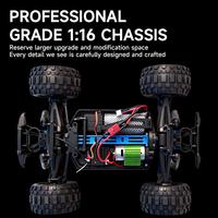 YH16001Pro Bürstenloser RC-Rennwagen 1/16 Hochgeschwindigkeits-Renntruck 50-70KM/H 4WD Monster-Fahrzeug Hobby-Klasse Crawler RTR Spielzeug