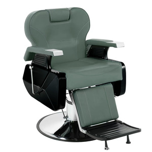 Fauteuil de Barbier Inclinable Moderne avec Repose-Pieds en Plastique et <span class=keywords><strong>Silicone</strong></span>, Polyvalent pour Soins Capillaires et Coiffure Homme, Toilettage de la Barbe - Product Image 5