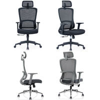 Nouvelle Chaise de Bureau Exécutive Ergonomique Pivotante en Maille Respirante à Dossier Haut, avec Appuie-tête Réglable et Fonction Rafraîchissante Extensible – Design Moderne