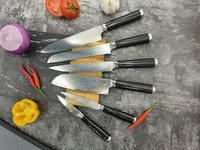 Ensemble de couteaux de cuisine en acier Damas VG10 personnalisable, 6 pièces, ensemble de couteaux de chef