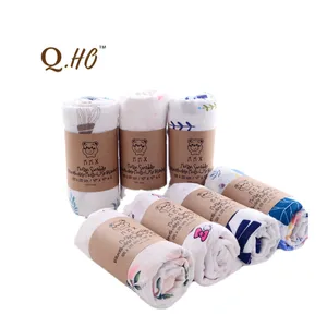 Spot promotion soft skin comfort wrap newborn bamboo fiber gauze swaddle blanket