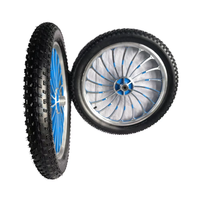 Roue pneumatique en alliage d'aluminium 20 x 3,0, haute élasticité, silencieuse, plate, directionnelle, rouleaux gonflables pour vélo