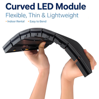 Écran LED flexible d'intérieur P3.91, panneau LED incurvé souple pour location de scène et publicité
