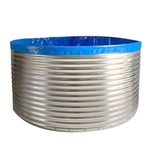 Réservoir de pisciculture en plastique haute densité facile à installer avec un matériau épaissi et une bonne stabilité Tôle galvanisée circulaire - Product Image 1