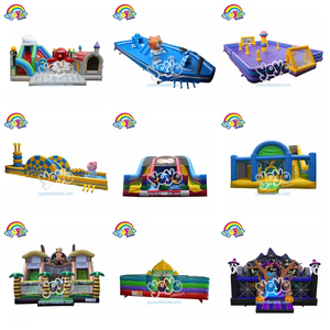 Jeux d'obstacles gonflables géants, équipement de parcours d'obstacles extérieur, parc d'attractions gonflable avec parcours d'obstacles - Product Image 3