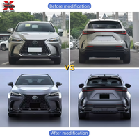 Kit aérodynamique en fibre de carbone de style ART de haute qualité pour Lexus NX 2022-2025 : Lame avant, jupes latérales, lame arrière, aileron arrière