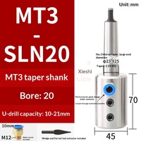 Porte-outil à verrouillage latéral Morse Taper MT4-SLN32 pour tournage vertical extérieur, refoulement d'eau interne, tige droite U