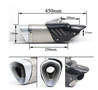 Nouveau silencieux d'échappement universel en acier inoxydable pour moto et scooter – Kit de mise à niveau et de rétrofit