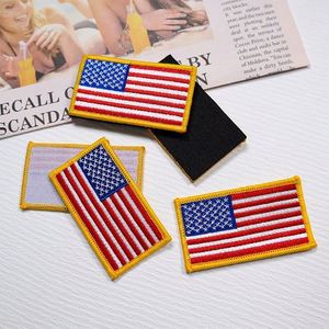 Écusson tissé personnalisé de haute qualité avec motif drapeau américain, brodé, avec support Velcro, échantillon gratuit, badges brodés pour chapeau - Product Image 2