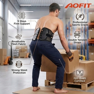 Ceinture de soutien lombaire AOFIT, enveloppante, respirante, en maille, protection de la taille, qualité professionnelle pour la musculation - Product Image 1