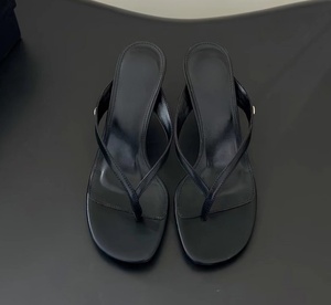 French-style minimalist luxury <b>platform</b> sexy lady's dress shoes with <b>open</b>-<b>toe</b> leather <b>heels</b> for formal events - Product Image 5