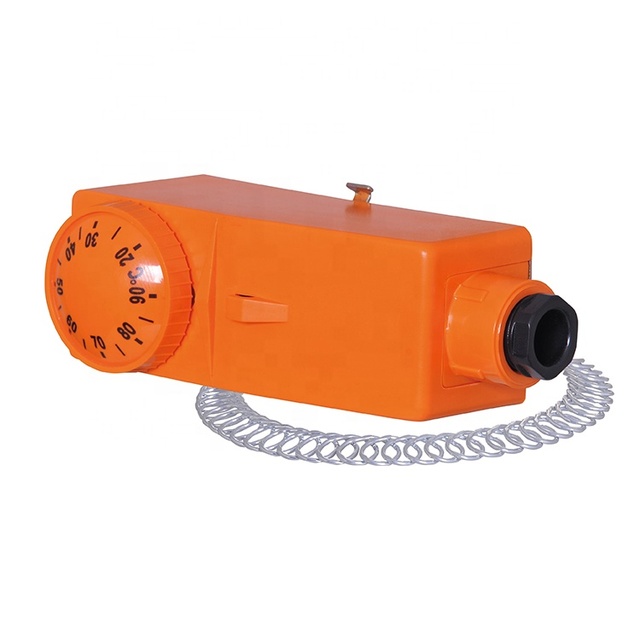 H7003 Series Yellow Strap on Cylinder Contact Expansion Pipe Thermostat Flexible Hydronic Modern ABS Material for Hotel Use