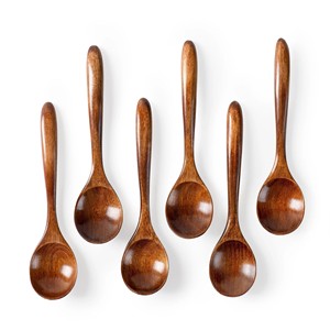 Cuillères en bois très vendues pour le miel, parfaites pour le thé, le café et la soupe, petit ensemble de cuillères de service en bois - Product Image 2