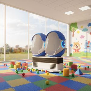 Simulateur de jeu VR 9D en bois à prix abordable, avec double siège en forme d'œuf, pour usage en centre commercial en intérieur - Product Image 3