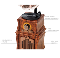 Vofull AS31 Nouveauté Style Rétro Portable Bureau Classique Vintage Radio Multi Fonction TWS Portable Radio Sans Fil