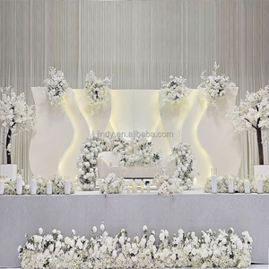 Factory Customized Acrylic PVC White Acrylic Stage <strong>Stand</strong> Wedding Decor <strong>Backdrop</strong> <strong>Stand</strong> for Wedding Events Decoration - Product Image 6