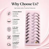 10 paires de demi-cils en fibres synthétiques naturelles, demi-bandes de faux cils