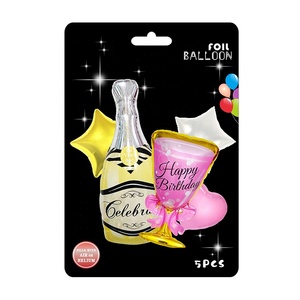 Celebrazione della produzione MTF e <span class=keywords><strong>buon</strong></span> <span class=keywords><strong>compleanno</strong></span> <span class=keywords><strong>rosa</strong></span> con palloncini elio a stella e cuore per decorazioni - Product Image 3