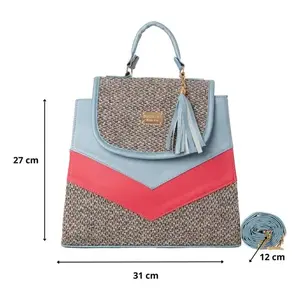 Bolso de mano de yute para mujer Fana Haven Citrus, tamaño mediano, con estampado de leopardo, para compras. - Product Image 3