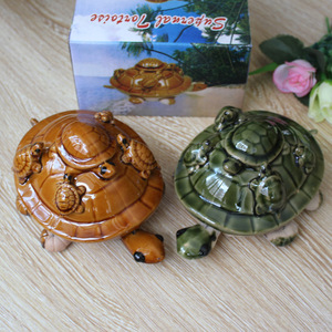 Bán Buôn Rùa Gia Đình Trang Trí Nội Thất Đồ Trang Trí Gốm Nhỏ Nhỏ Dễ Thương Rùa Biển Bức Tượng Nhỏ - Product Image 4