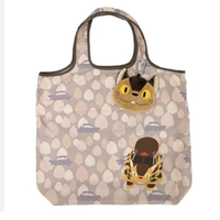 Sac fourre-tout pliable et réutilisable en polyester léger et écologique avec longues poignées, motif fraise