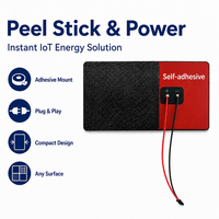 Panel Surya Mini Bentuk Kustom 3W 5W 10W 5V 6V 9V 12V 18V Mono Panel dengan Perekat Tempel Sendiri Modul Surya untuk IoT DIY GPS Tracker