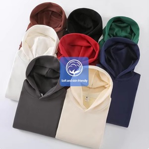 Sweat à capuche pour hommes, brodé sur mesure, poids lourd 500g, motif uni, <span class=keywords><strong>polaire</strong></span> avec épaule tombante et col à capuche - Product Image 2
