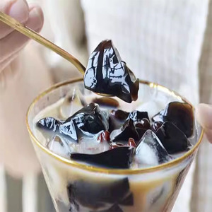 Poudre de gelée d'herbe noire (arôme solide) Poudre de gelée d'herbe Bon prix de vente - Ingrédient de qualité commerciale pour les boissons à bulles et les desserts - Product Image 5