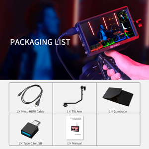 FEELWORLD FW568S Dslr Field Monitor 3G-SDI 4K HDMI 1920X1080 IPS 6 pouces hdmi Camera Field Monitor F970 Power Adapter & Mount - Product Image 5