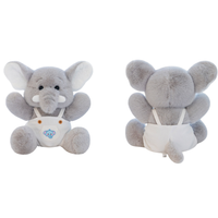 Peluche Éléphant Ultra Douce Brodé en Coton PP, Adorable Animal en Peluche pour Décoration d'Intérieur, Jouet Apaisant pour Bébé, Cadeau d'Anniversaire Anti-Stress