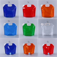 Sachet Doypack à bec verseur personnalisé imprimé 5L avec grande poignée, thermoscellé, pour emballage de liquides alimentaires et d'eau
